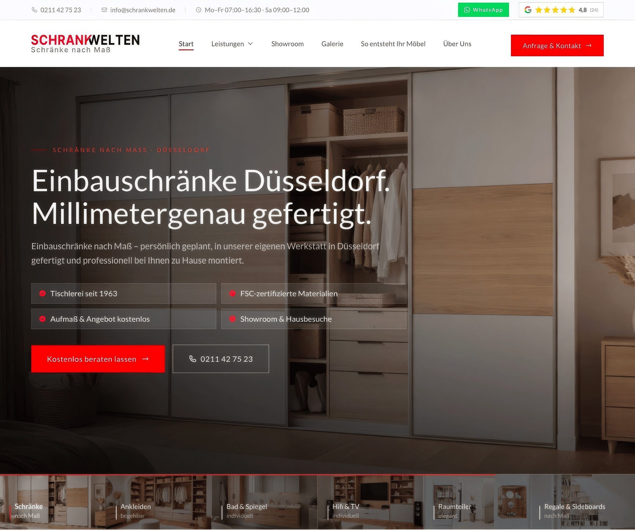 Schrankwelten – Einbauschränke nach Maß